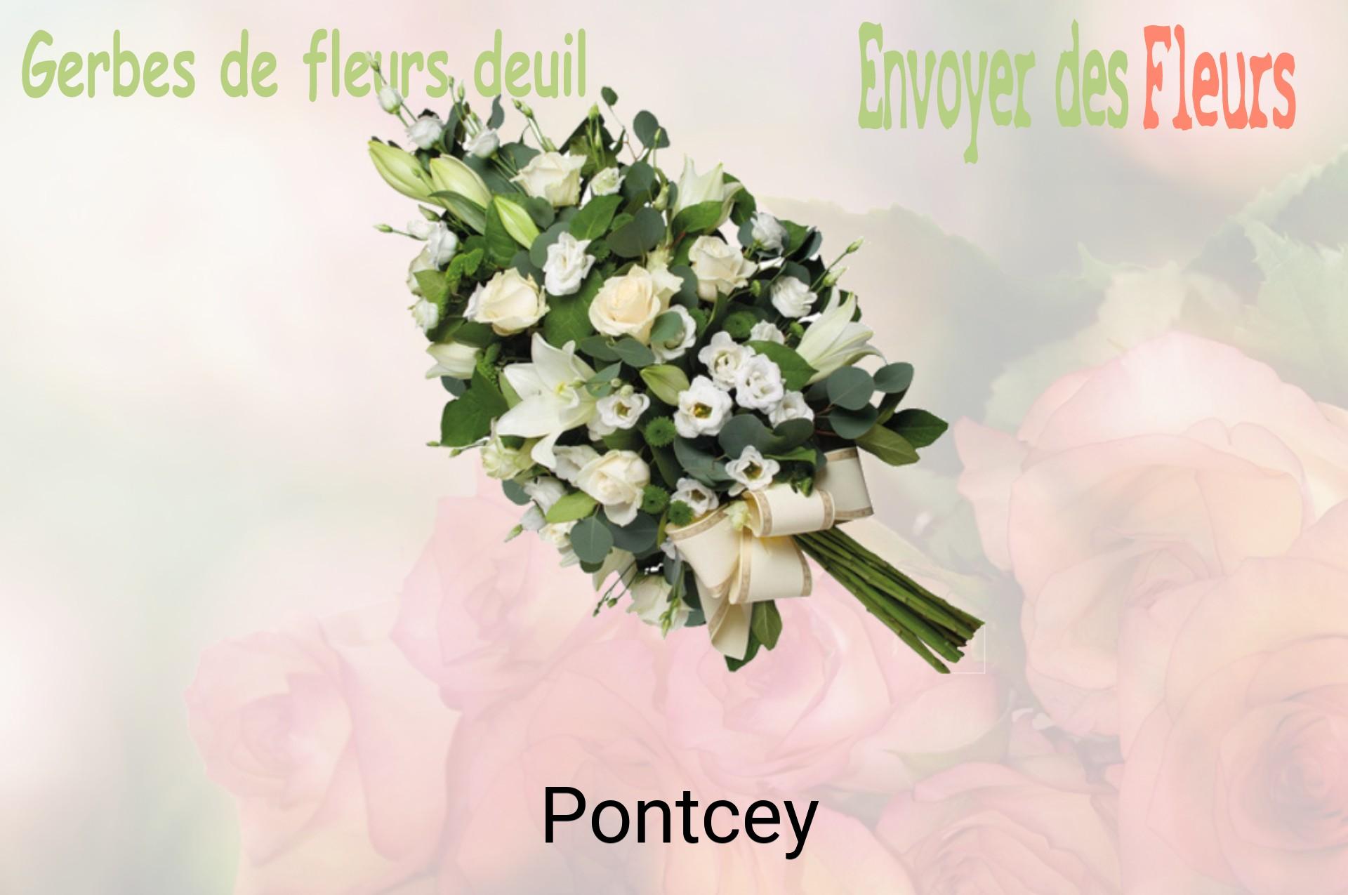 Gerbe de fleurs de deuil livrée à Pontcey